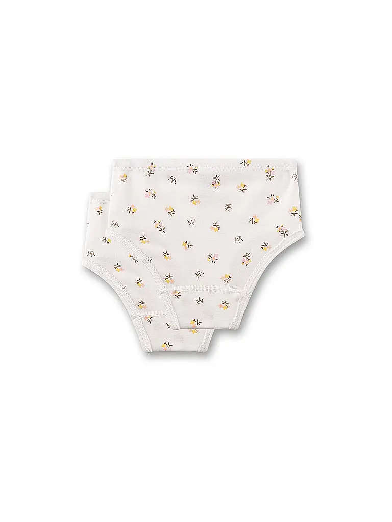 SANETTA | Slip da bambina confezione da 2 white pebb | Crema