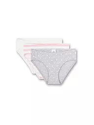 SANETTA | Slip da ragazza, confezione da 3, grigio chiaro mélange | Grigio chiaro