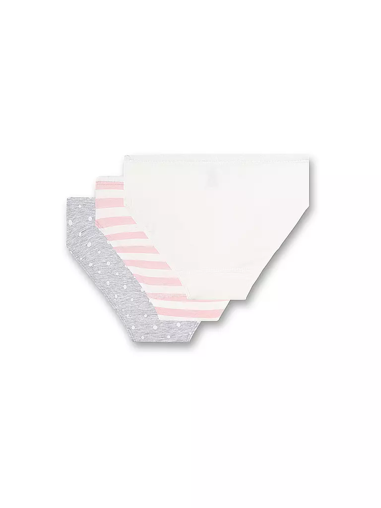 SANETTA | Slip da ragazza, confezione da 3, grigio chiaro mélange | Grigio chiaro