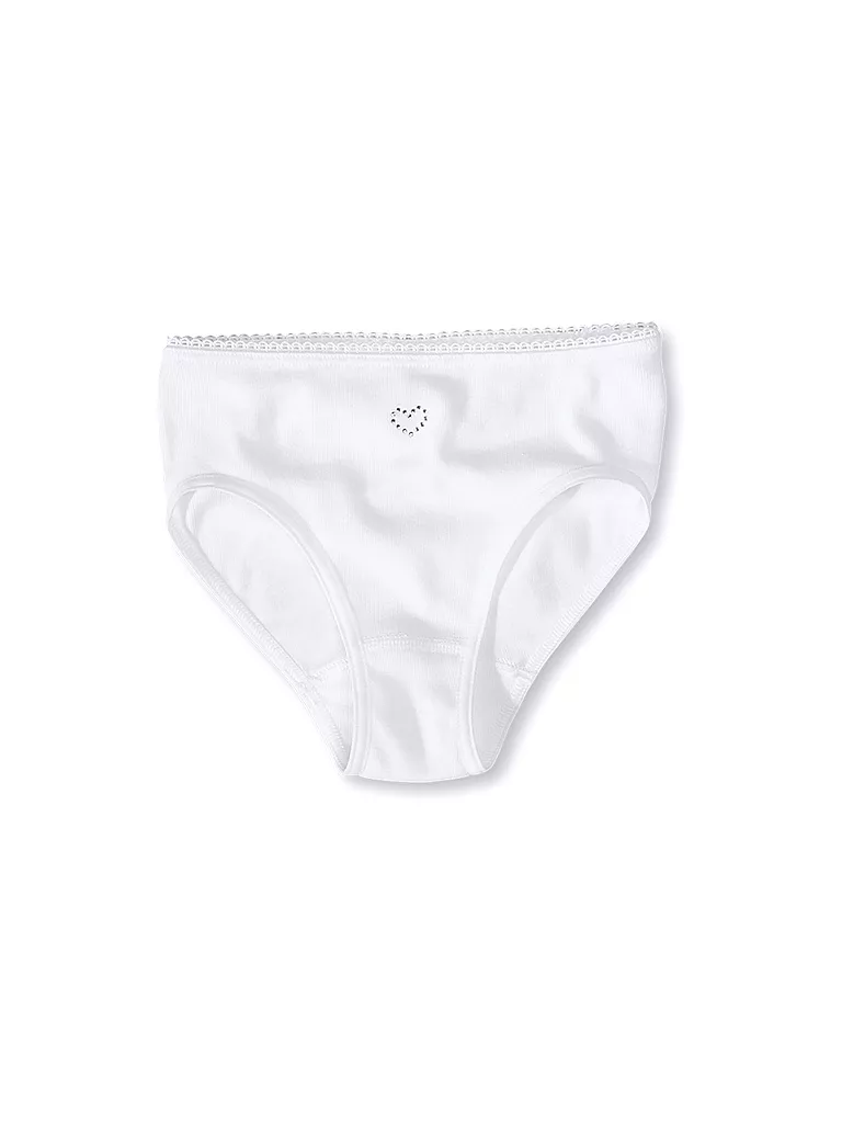 SANETTA | Slip da ragazza "Cotton Love" bianco | Bianco