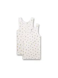 SANETTA | Top da ragazza - Canottiera confezione da 2 white pebb | Crema