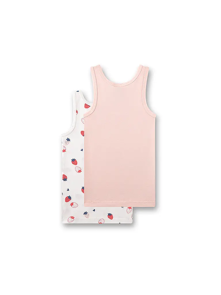 SANETTA | Top da ragazza - Canottiera confezione da 2 white pebb | Crema