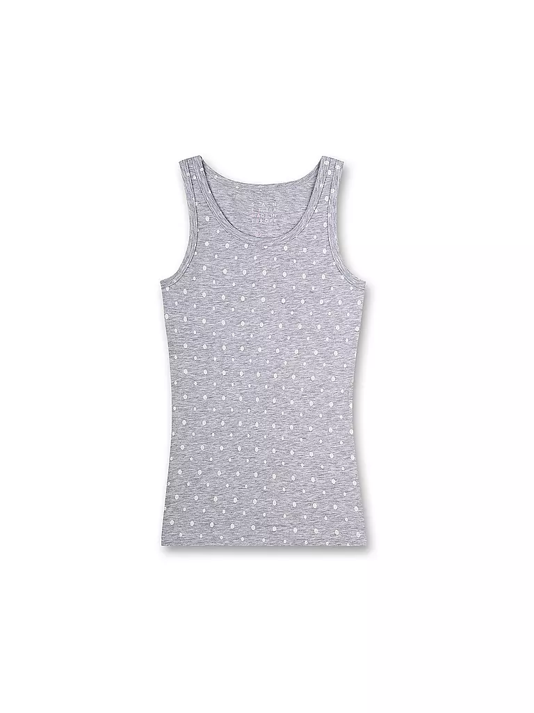 SANETTA | Top da ragazza - Canottiera grigio chiaro mélange | Grigio chiaro