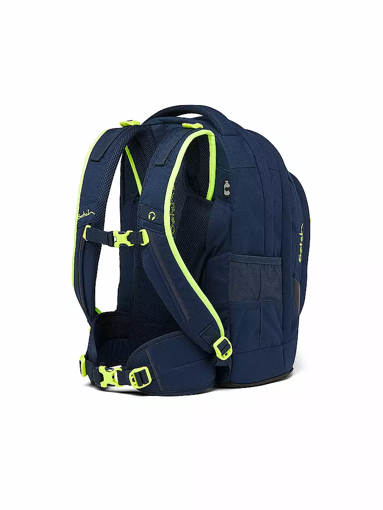 SATCH | Schulrucksack Pack - Toxic Yellow | Blu scuro