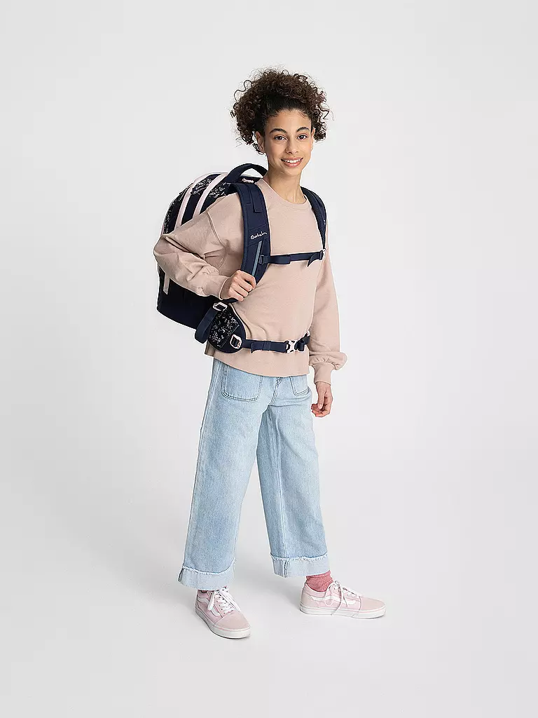 SATCH | Zaino per la scuola Pack - Bloomy Breeze | Blu scuro