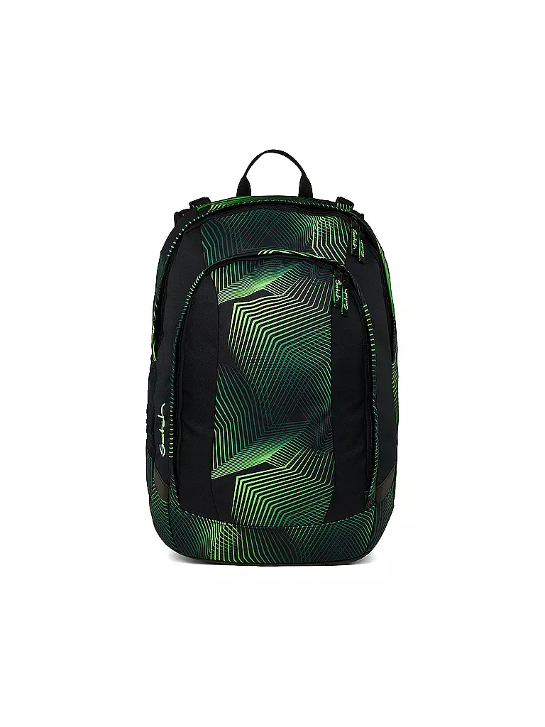 SATCH | Zaino scolastico Air Seismic Green | Nero
