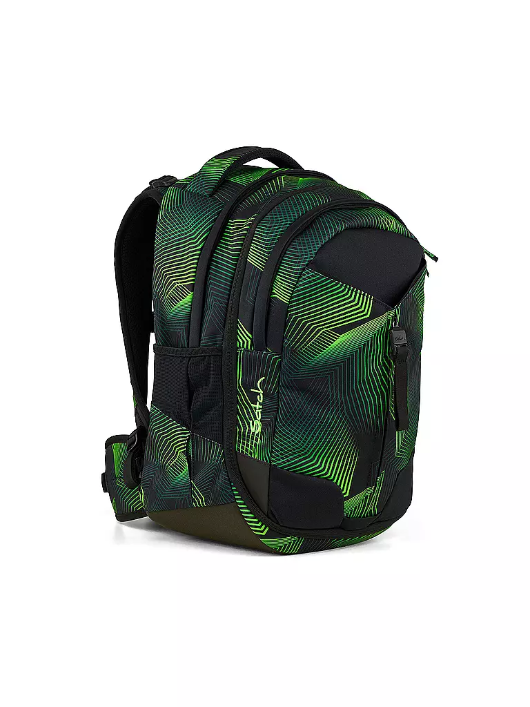 SATCH | Zaino scolastico Match Seismic Green | Nero