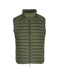 SAVE THE DUCK | Gilet trapuntato ADAM | Oliva