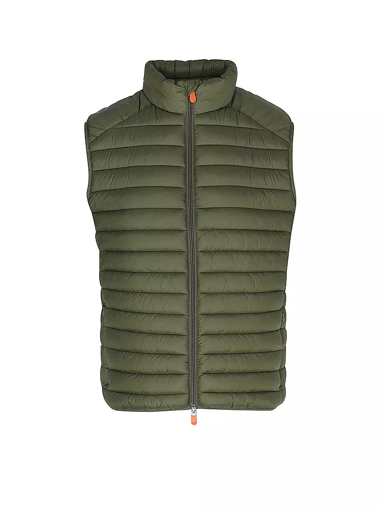 SAVE THE DUCK | Gilet trapuntato ADAM | Oliva