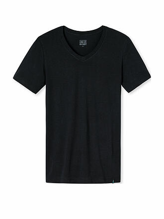 SCHIESSER | Maglietta LONG LIFE SOFT blu-nero