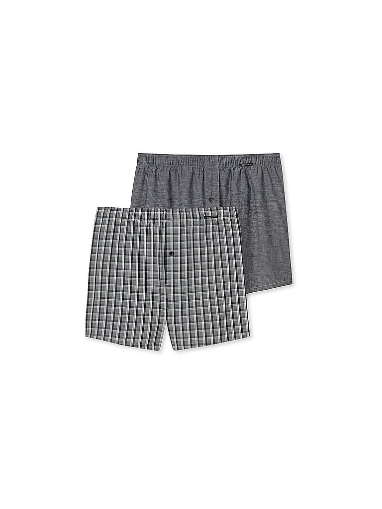 Boxer da uomo confezione da 2 nero grigio S