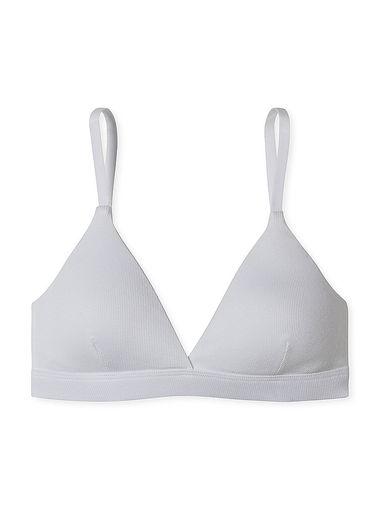 Reggiseno con imbottitura estraibile a costine bianco bianco 80B