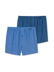 SCHIESSER | Boxer da uomo confezione da 2 nero | Blu