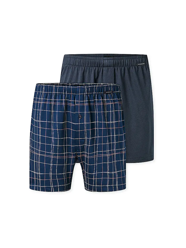 SCHIESSER | Boxer da uomo confezione da 2 assortiti 11 | Blu