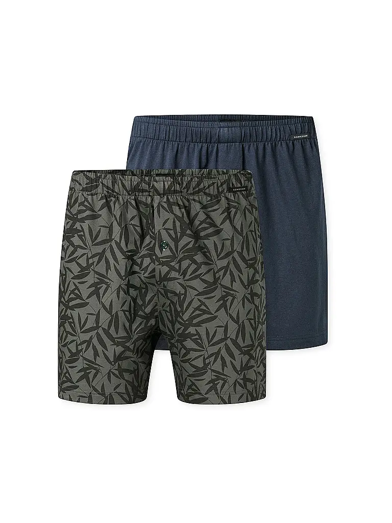 SCHIESSER | Boxer da uomo confezione da 2 assortiti 12 | Blu