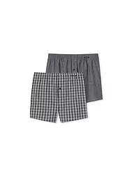 SCHIESSER | Boxer da uomo confezione da 2 nero | Grigio