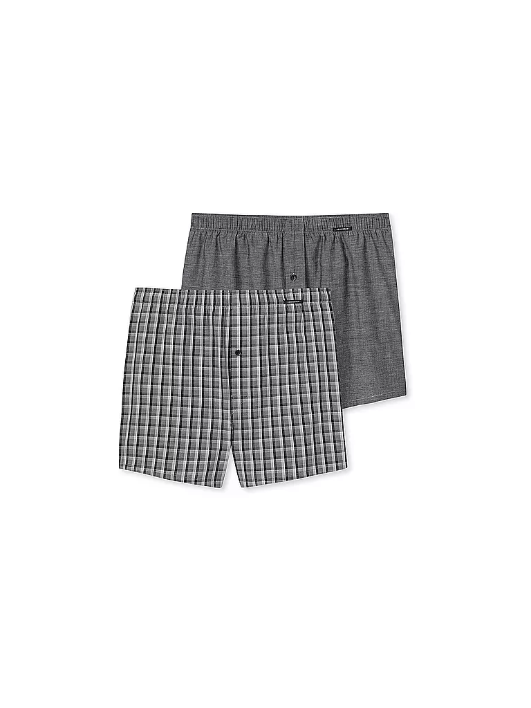 SCHIESSER | Boxer da uomo confezione da 2 nero | Grigio