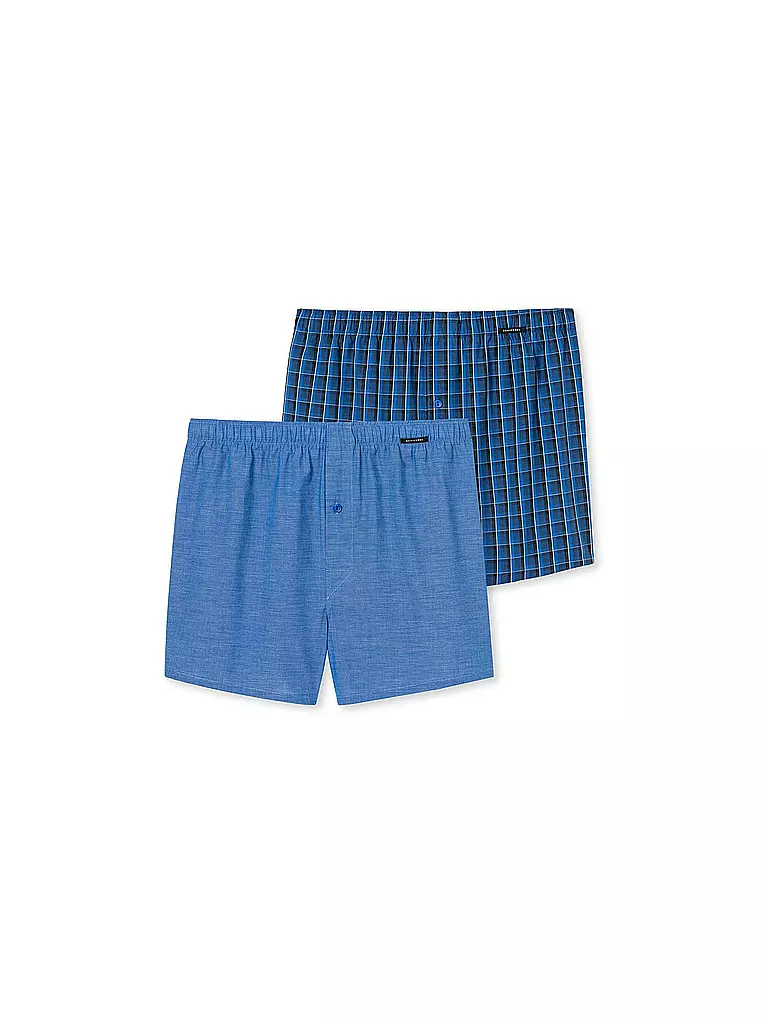 SCHIESSER | Boxer da uomo confezione da 2 | Blu