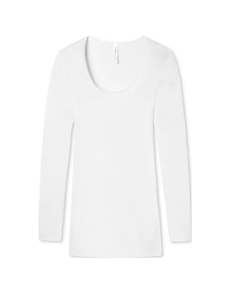 SCHIESSER | Langarmshirt "Luxury" (Bianco) | Bianco
