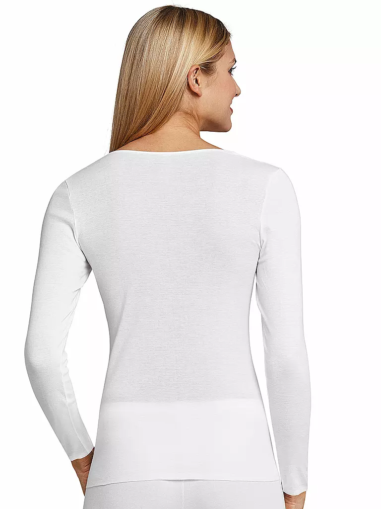 SCHIESSER | Langarmshirt "Luxury" (Bianco) | 