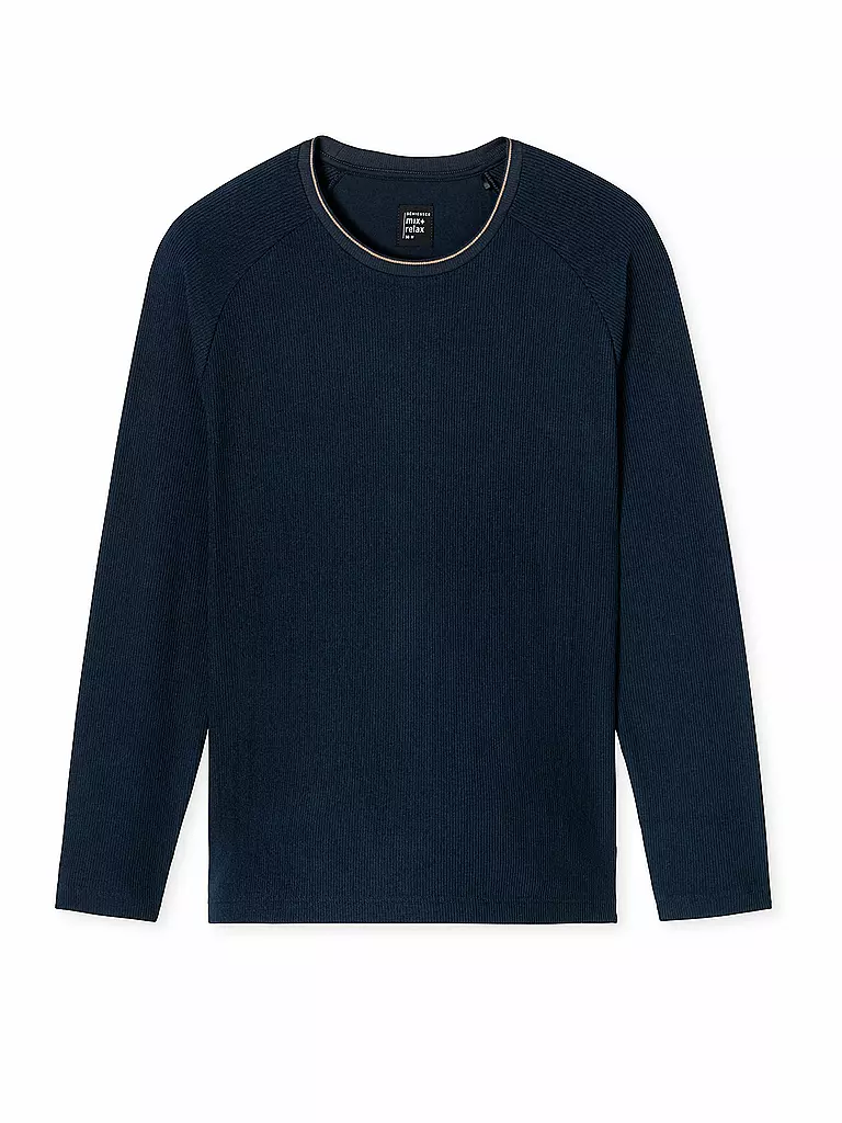 SCHIESSER | Maglietta pigiama a maniche lunghe | Blu
