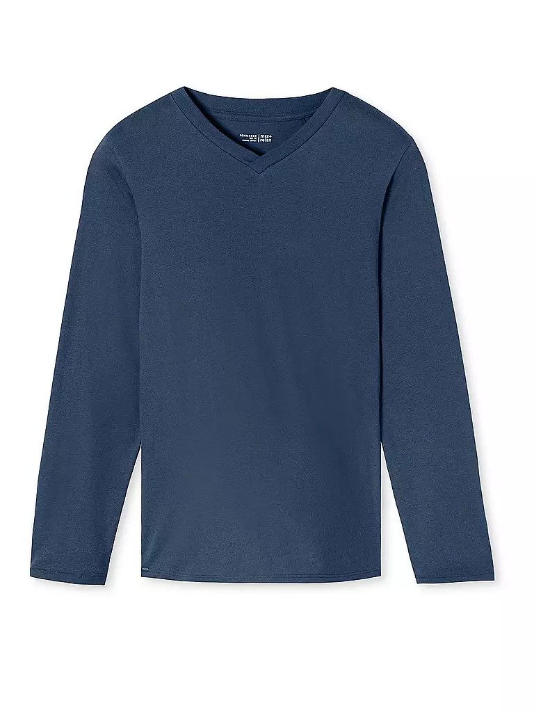 SCHIESSER | Pigiama Maglia a maniche lunghe MIX + RELAX | Blu