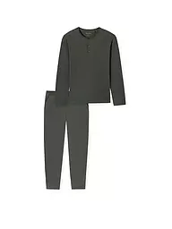 SCHIESSER | Pigiama | Verde scuro
