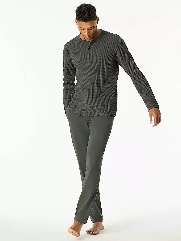 SCHIESSER | Pigiama | Verde scuro