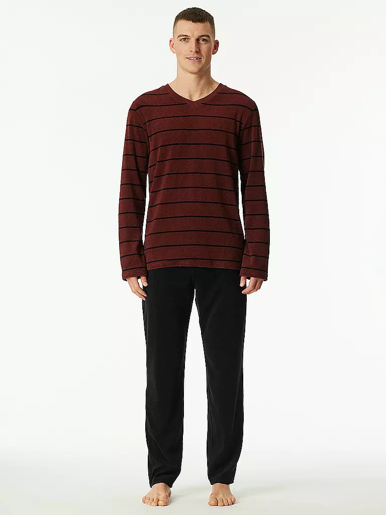 SCHIESSER | Pigiama | Rosso scuro