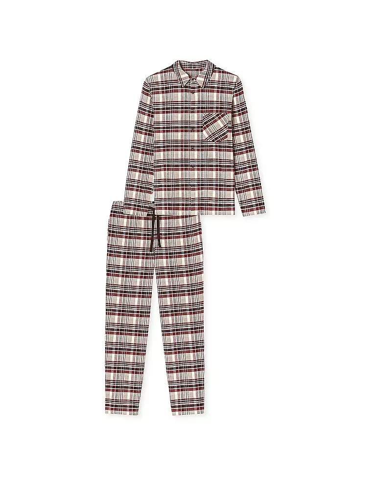 SCHIESSER | Pyjama  | Rosso scuro
