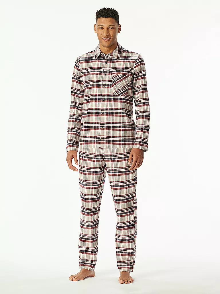 SCHIESSER | Pyjama  | Rosso scuro