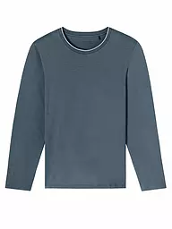 SCHIESSER | Pyjama Langarmshirt | Blu scuro