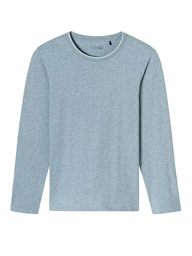 SCHIESSER | Pyjama Langarmshirt | Blu chiaro
