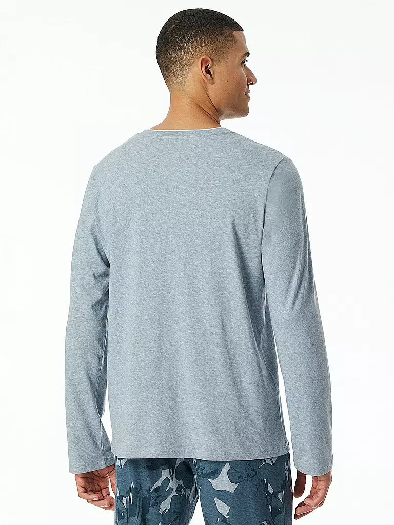 SCHIESSER | Pyjama Langarmshirt | Blu chiaro