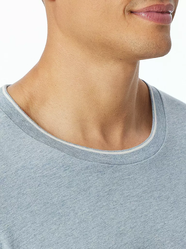 SCHIESSER | Pyjama Langarmshirt | Blu chiaro