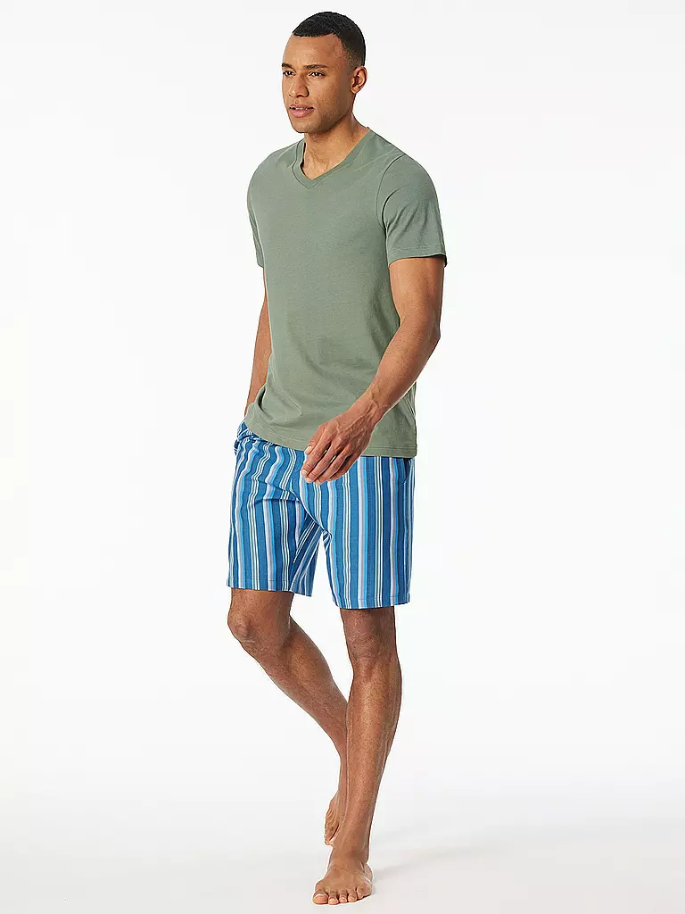 SCHIESSER | Pyjama T-Shirt MIX + RELAX | Oliva