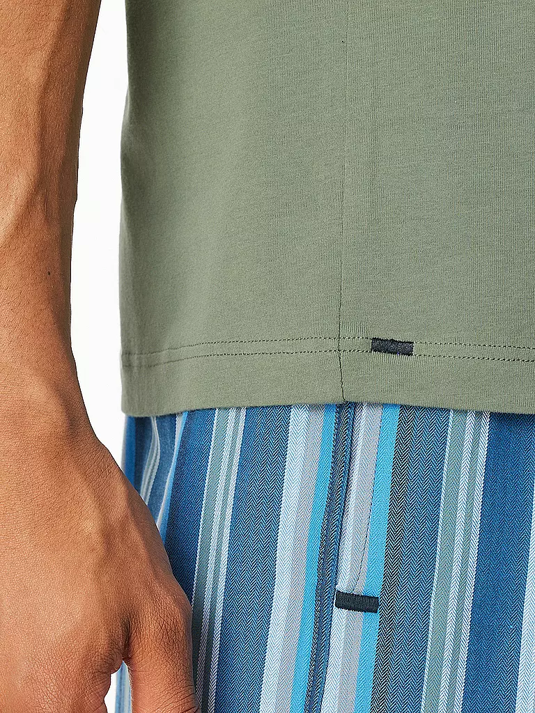 SCHIESSER | Pyjama T-Shirt MIX + RELAX | Oliva