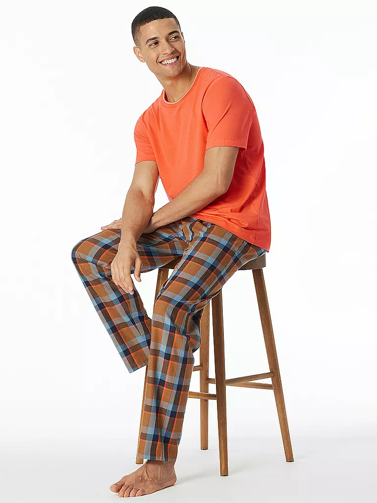 SCHIESSER | Pyjama T-Shirt | Arancione