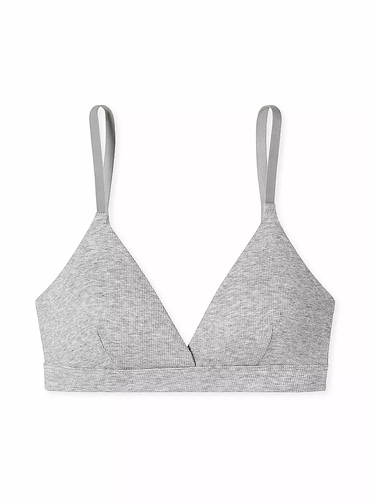 SCHIESSER | Reggiseno con imbottiture estraibili grigio mélange | Grigio chiaro