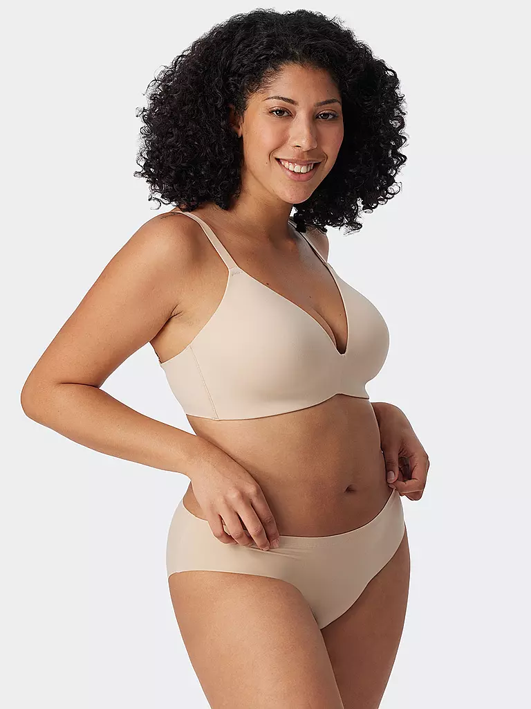 SCHIESSER | Reggiseno imbottito senza ferretto "Invisible Soft" sabbia | Beige