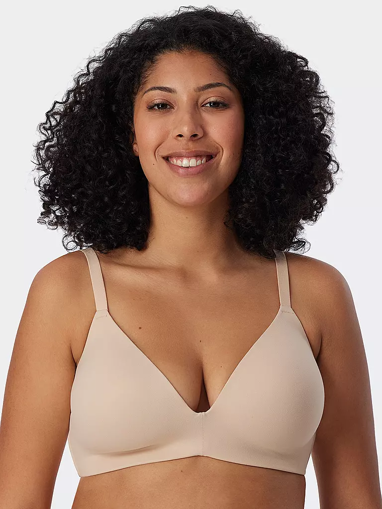 SCHIESSER | Reggiseno imbottito senza ferretto "Invisible Soft" sabbia | Beige