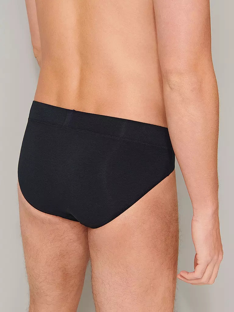 SCHIESSER | Slip "Long Life Soft" (Blauschwarz) | 