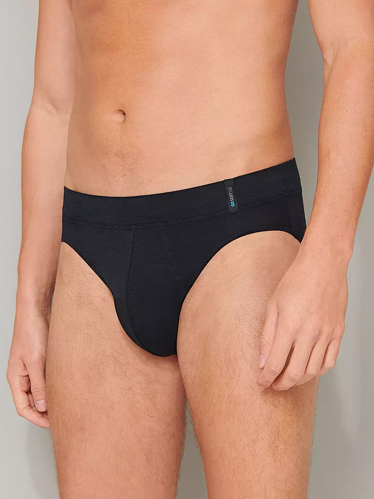 SCHIESSER | Slip "Long Life Soft" (Blauschwarz) | 