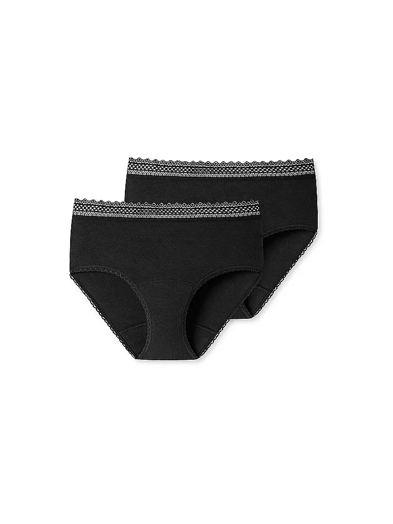 SCHIESSER | Slip mestruali confezione da 2 | Nero