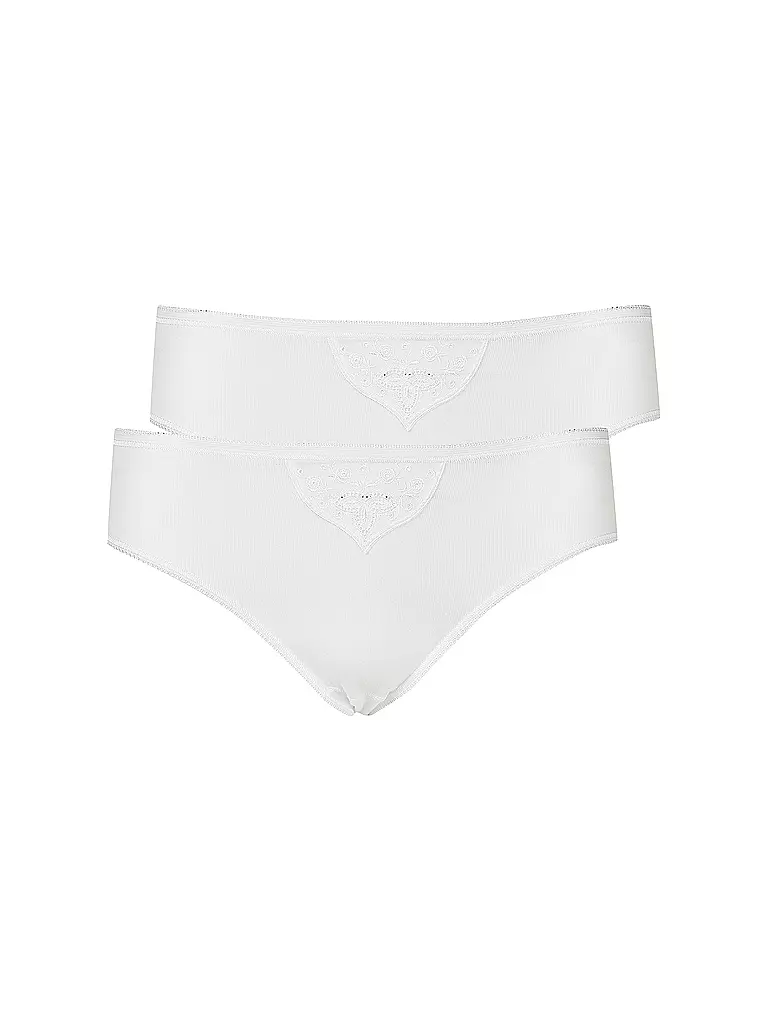 SCHIESSER | Slip Tai "Cotton Essentials" confezione da 2 (Bianco) | Bianco