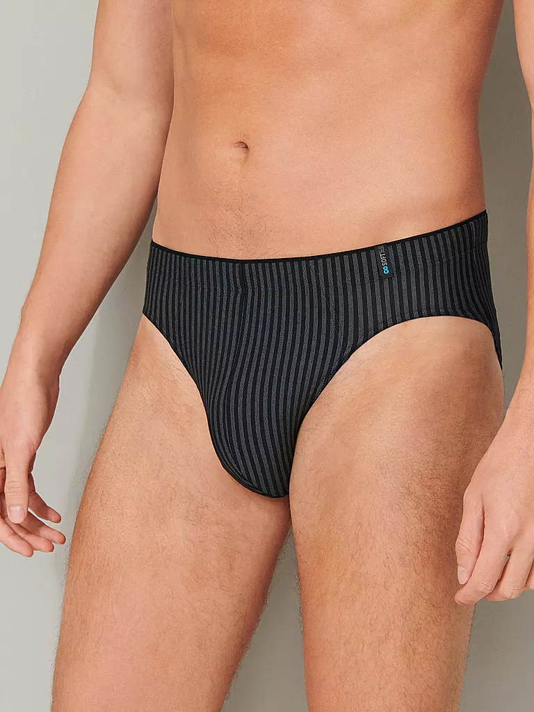 SCHIESSER | Supermini-slip "Long Life" blu nero | 