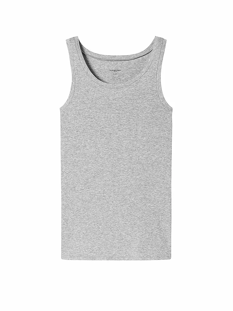 SCHIESSER | Top - Canottiera grigio mélange | Grigio chiaro