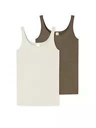 SCHIESSER | Top confezione da 2 assortiti 4 | Oliva
