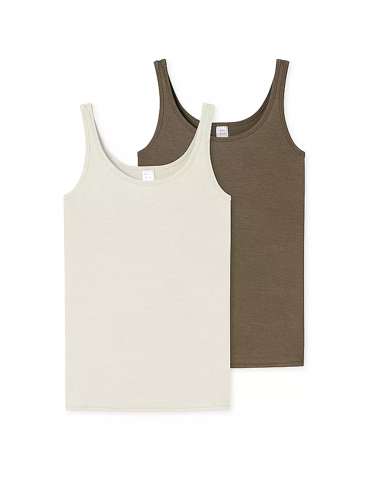 SCHIESSER | Trägertops 2er Pkg. | Oliva