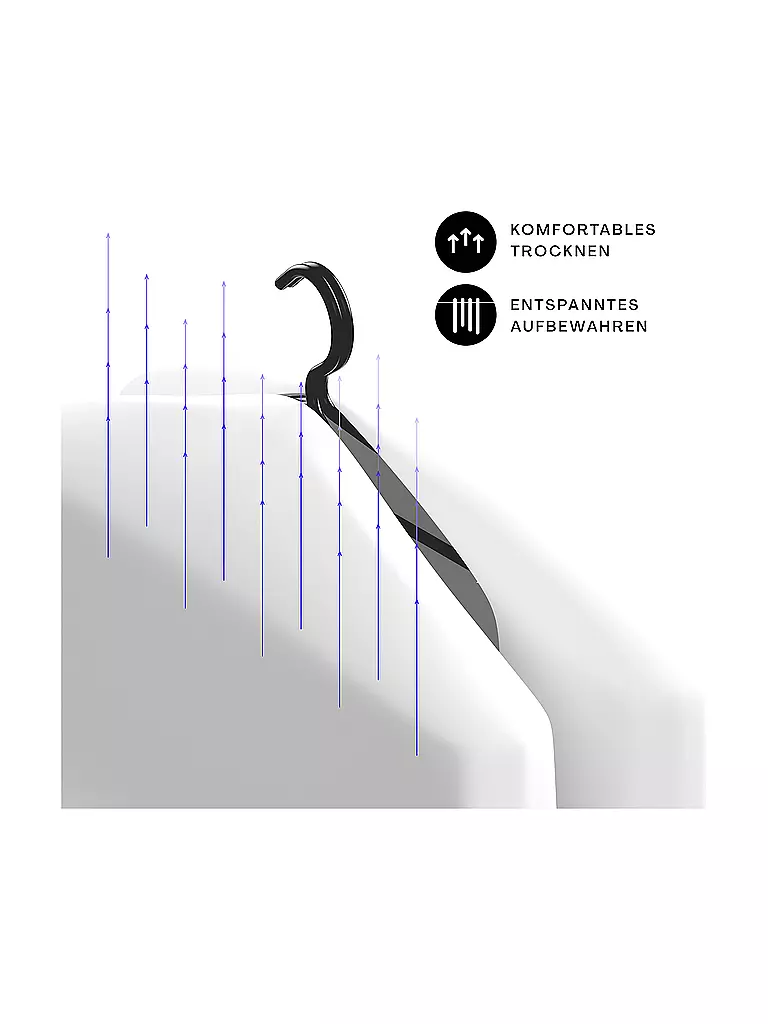 SCHLAFGUT | Appendiabiancheria LOOP 45,5 cm Nero |